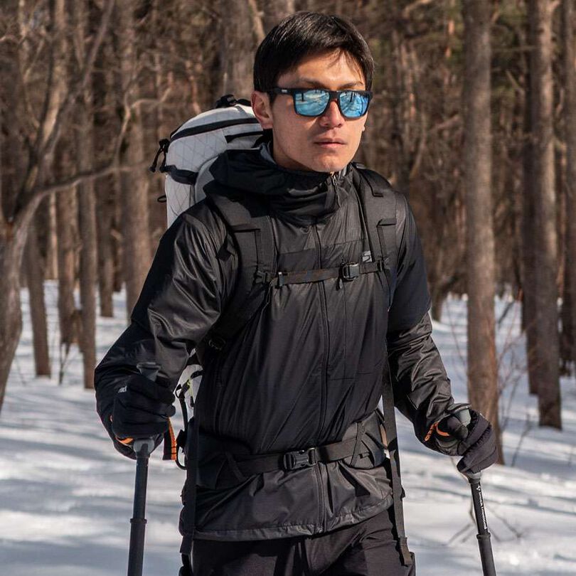 Men's Mu-Wrap Hooded Jacket,BLACK MICA, medium image number 7