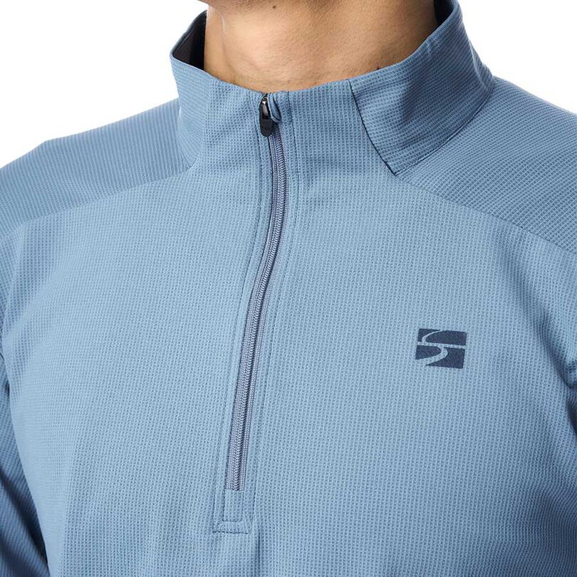 Men's Drought Quad Zip T Long Sleeve,OLIVE, medium image number 3