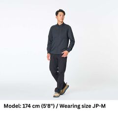 Men's Ramie Spin Knit Shirt,DARK INDIGO, small image number 6