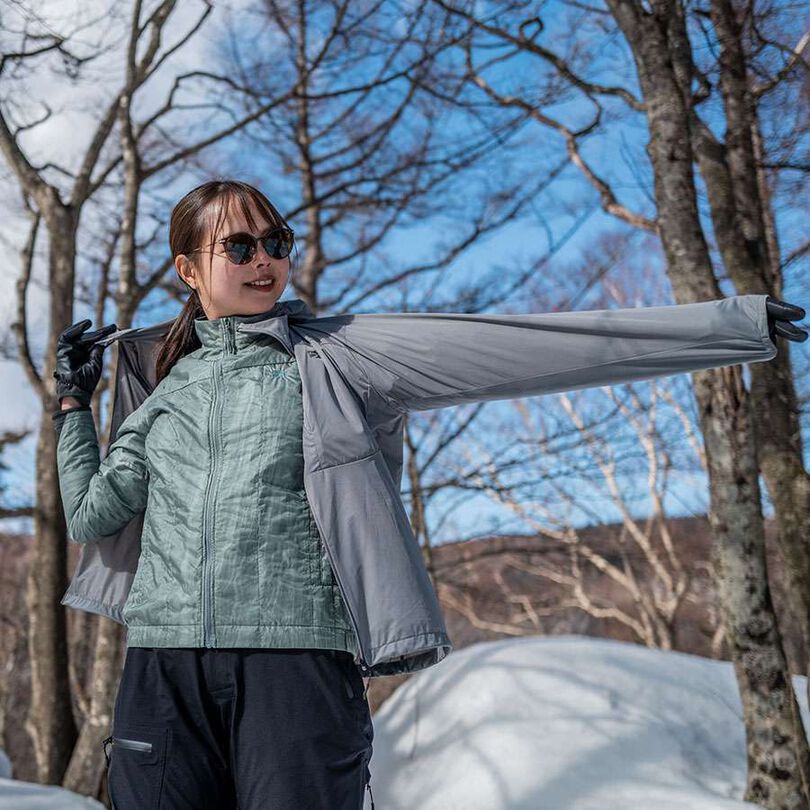 Women's Mu-Wrap Hooded Jacket,BLACK MICA, medium image number 23