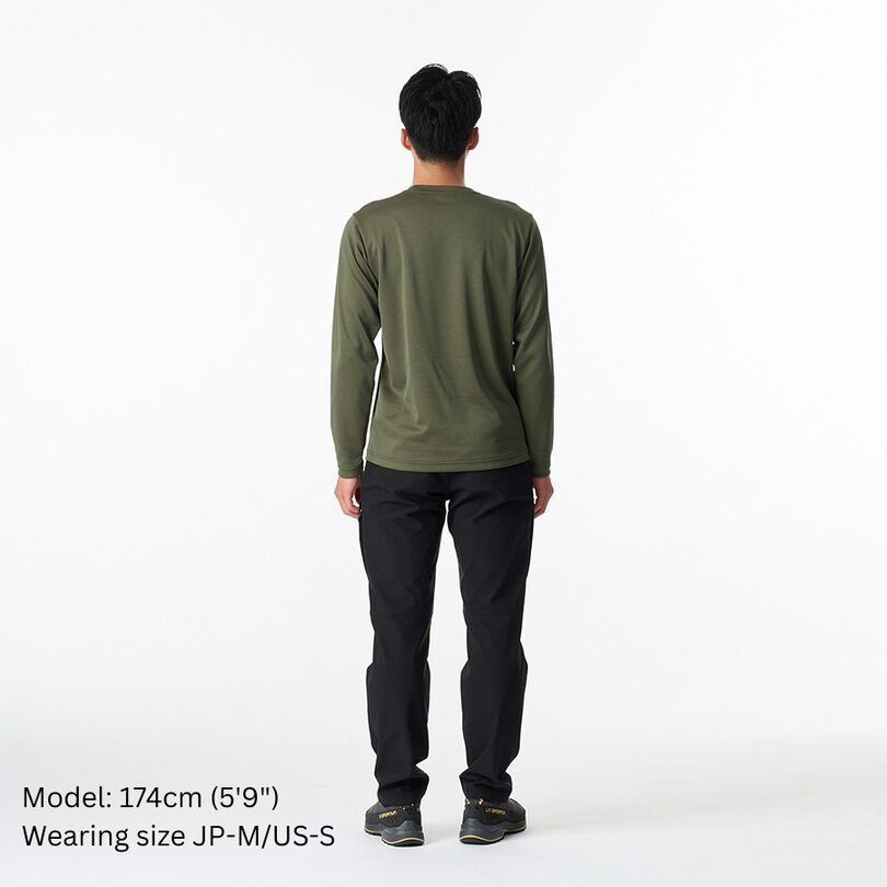 Men's Drought Largo Long Sleeve,CHARCOAL HEATHER, medium image number 12