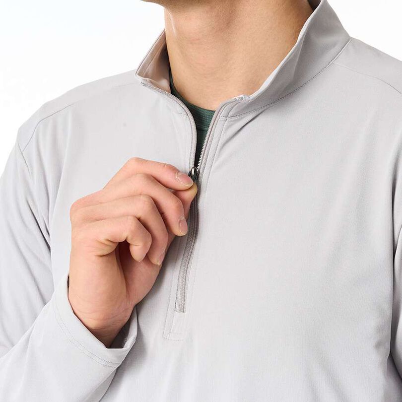 Men's Drought Shade Zip Neck,NAVY, medium image number 13