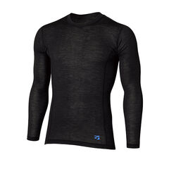 Men's Merino Spin Light Long Sleeve Crew,BLACK, small image number 0