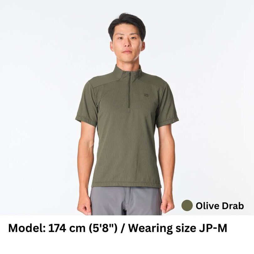 Men's Drought Quad Zip T Short Sleeve,OLIVE DRAB, medium image number 4