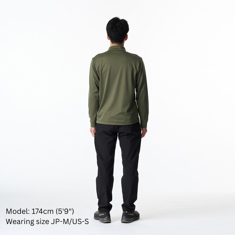 Men's Drought Largo Zip Neck,CHARCOAL HEATHER, medium image number 8