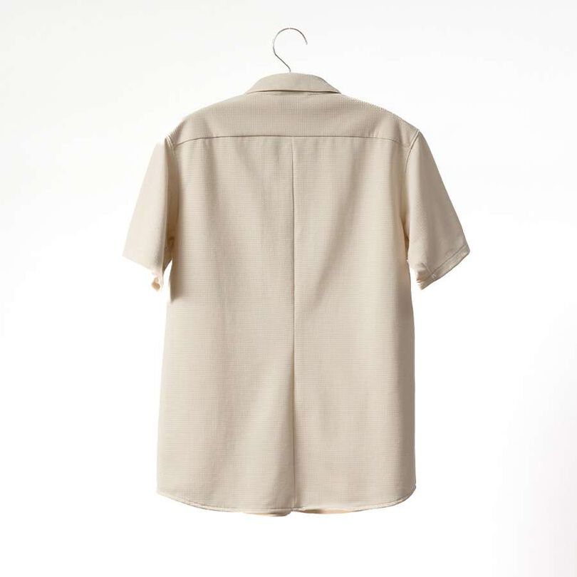 Women's Ramie Spin Knit Shirt Short Sleeve,IVORY, medium image number 2