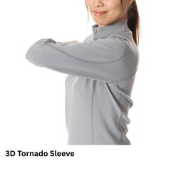 Women's FLOODRUSH Zip Neck,LIGHT GRAY, small image number 8