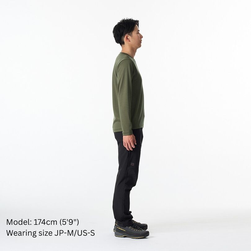 Men's Drought Largo Long Sleeve,CHARCOAL HEATHER, medium image number 13