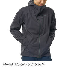 Flow Wrap Hooded Jacket BLCK M,BLACK, small image number 3