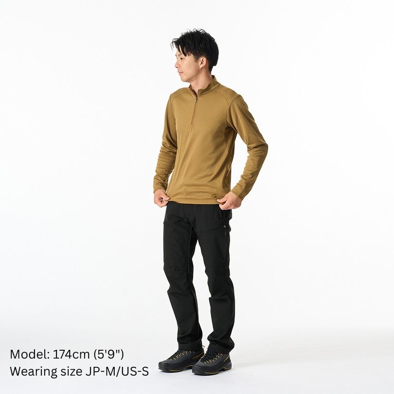 Men's Drought Largo Zip Neck,CHARCOAL HEATHER, medium image number 13