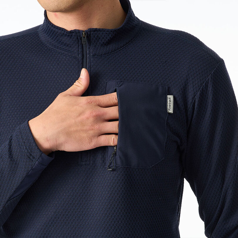 Men's Drought Thermo Zip Neck,DEEP NAVY, medium image number 12