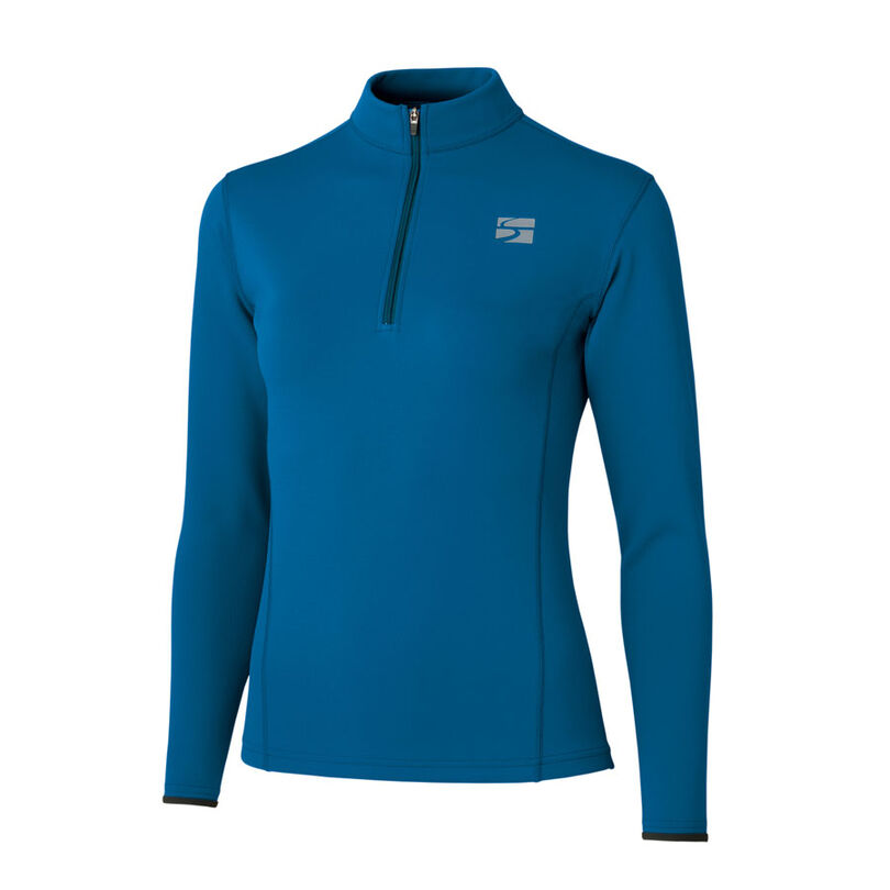 Women's Floodrush Zip Neck,FEATHER NAVY, medium image number 0