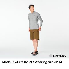 Men's FLOODRUSH Zip Neck,LIGHT GRAY, small image number 2