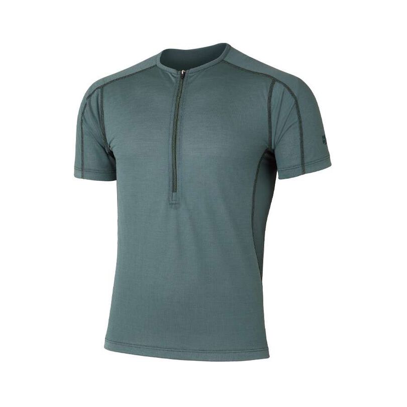 Men's Ramie Spin Air Short Sleeve Zip Neck,, medium
