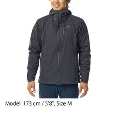 Men's Flow Wrap Hooded Jacket,BLUE GRAY, small image number 24