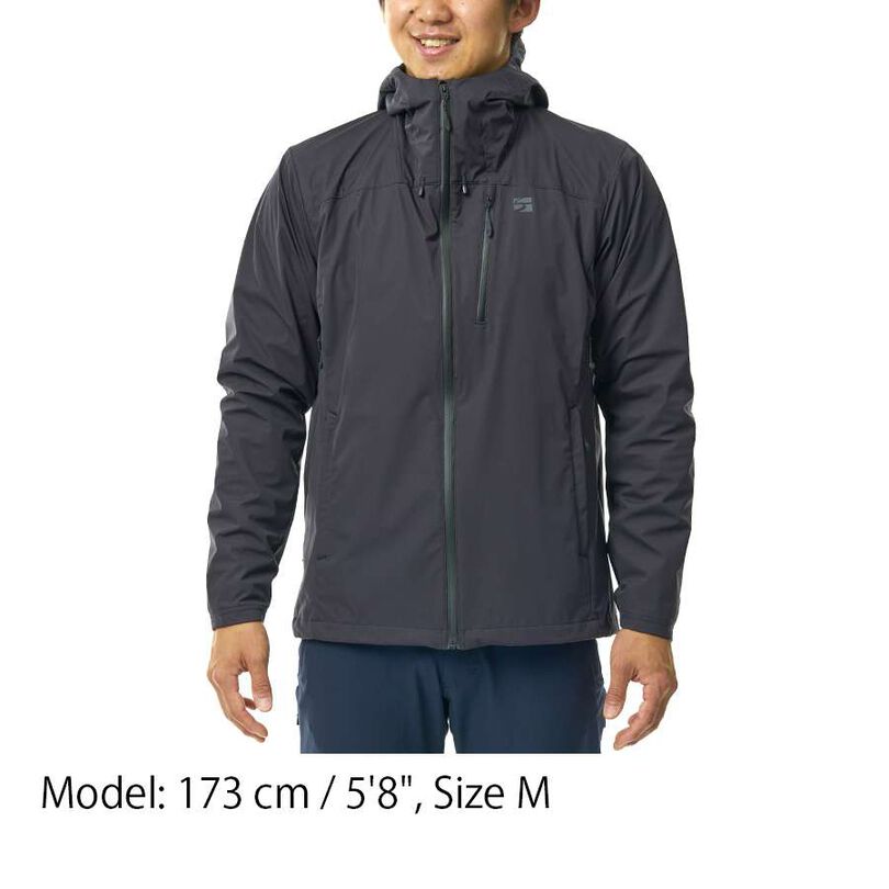 Men's Flow Wrap Hooded Jacket,BLUE GRAY, medium image number 24