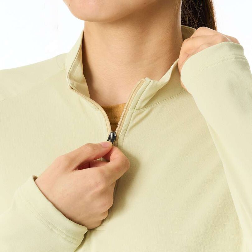 Women's Drought Shade Zip Neck,MIST GRAY, medium image number 6