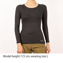 Women's Elemental Layer Warm Bra Top Long Sleeve Crew,GRAPHITE, small image number 2