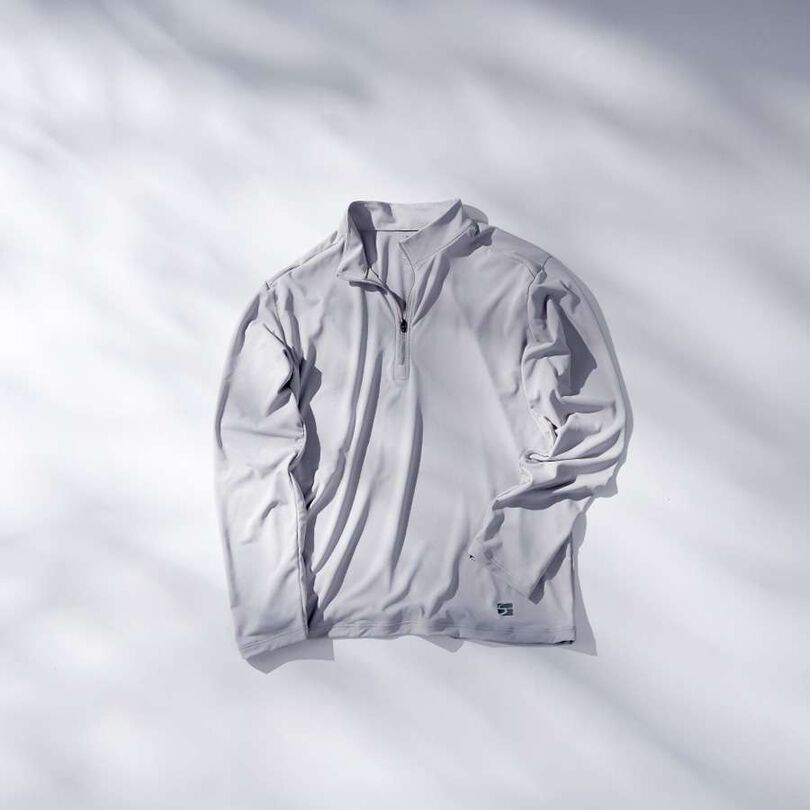 Men's Drought Shade Zip Neck,NAVY, medium image number 3