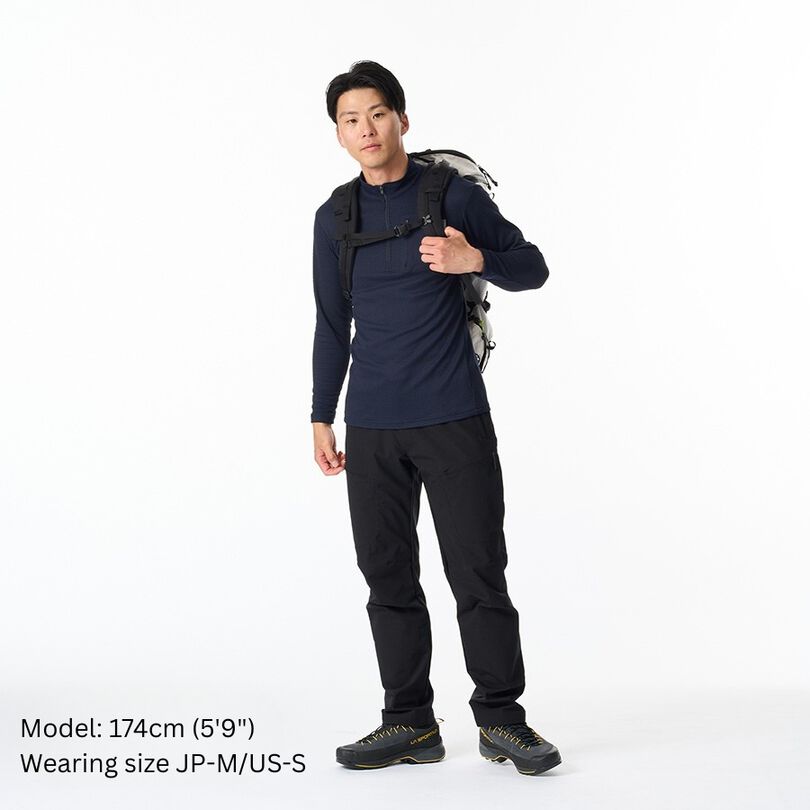 Men's Drought Thermo Zip Neck,DEEP NAVY, medium image number 8
