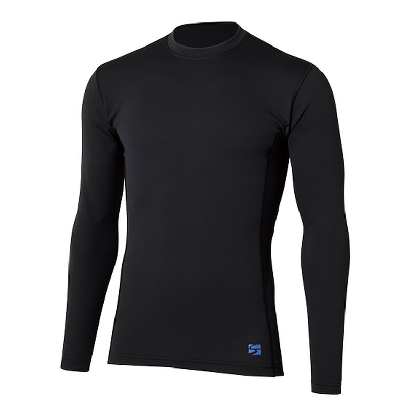 Merino Spin Thermo Long Sleeve Crew BK L,BLACK, medium image number 0