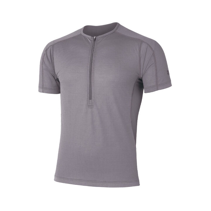 Ramie Spin Air Short Sleeve Zip-Neck