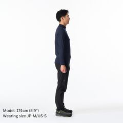 Men's Drought Thermo Zip Neck,DEEP NAVY, small image number 5
