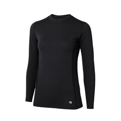 Women's Merino Spin Thermo Long Sleeve Crew,BLACK, small image number 0