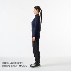 Women's Drought Thermo Zip Neck,DEEP NAVY, small image number 3