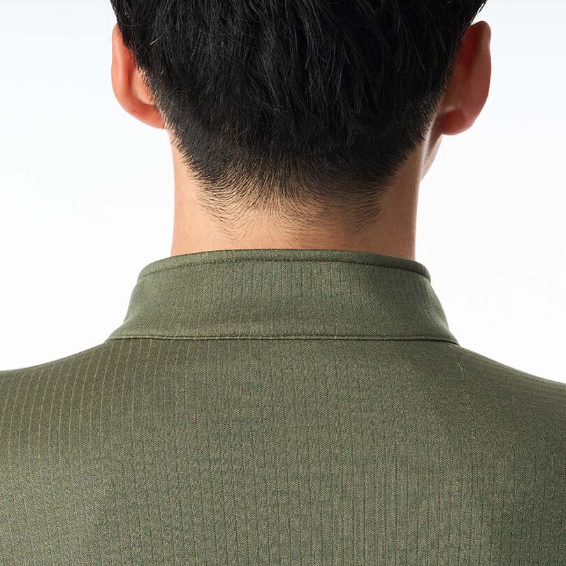 Men's Drought Largo Zip Neck,CHARCOAL HEATHER, medium image number 18