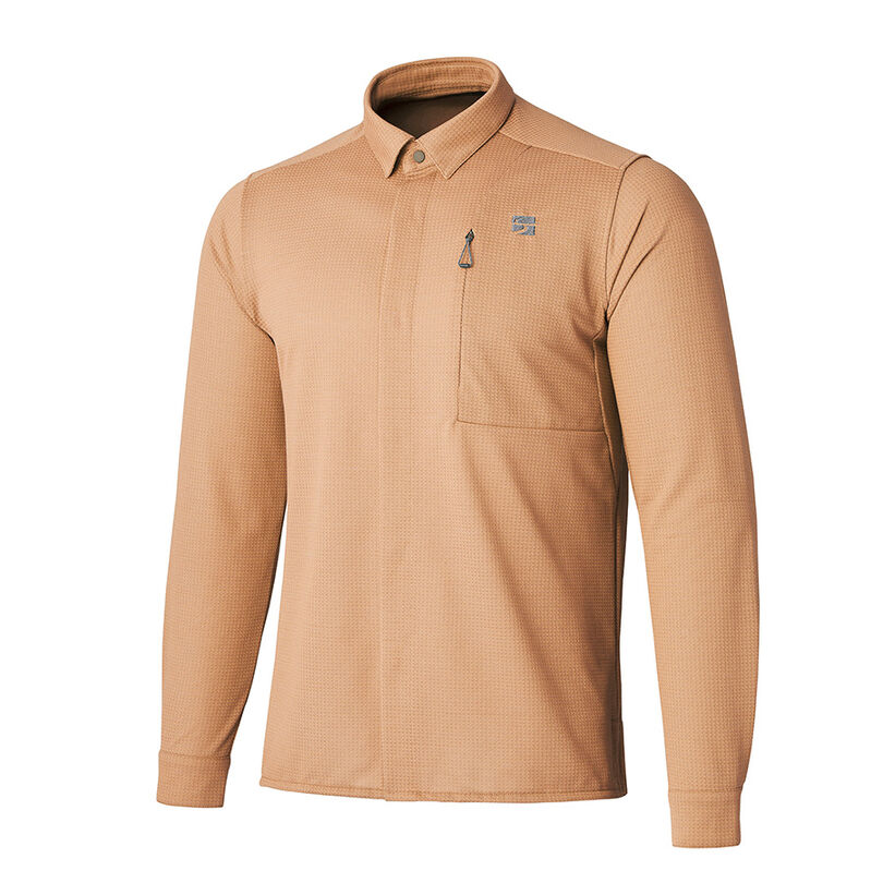 Men's Ramie Spin Knit Shirt,IVORY, medium image number 1