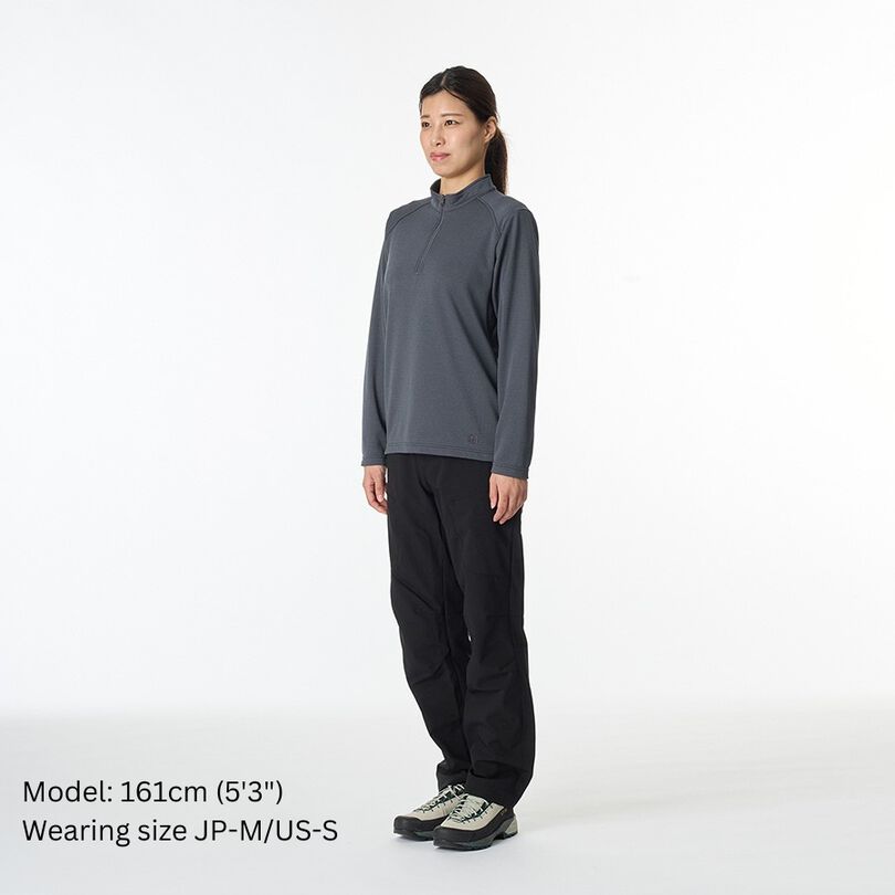 Women's Drought Largo Zip Neck,GREEN HEATHER, medium image number 6
