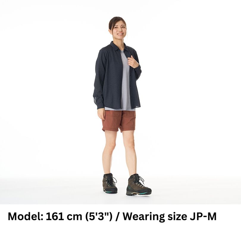 Women's Ramie Spin Knit Shirt,DARK INDIGO, medium image number 6