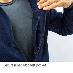 Men's Drought Sensor Zip Neck,DEEP NAVY, small image number 3