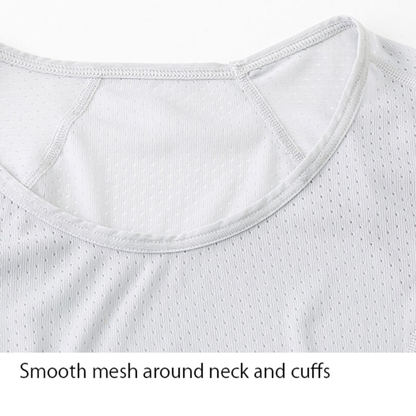 Women's Elemental Layer Short Sleeve Crew,PALE GRAY, medium image number 3