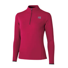 Women's Floodrush Zip Neck,RUBY RED, small image number 0
