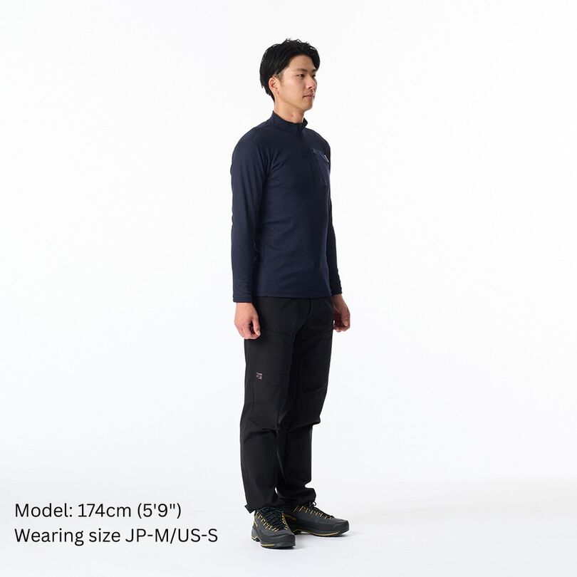 Men's Drought Thermo Zip Neck,DEEP NAVY, medium image number 6
