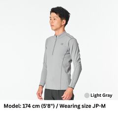 Men's FLOODRUSH Zip Neck,LIGHT GRAY, small image number 1