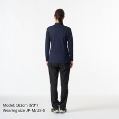 Women's Drought Thermo Zip Neck,DEEP NAVY, small image number 4