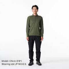 Men's Drought Largo Zip Neck,CHARCOAL HEATHER, small image number 5
