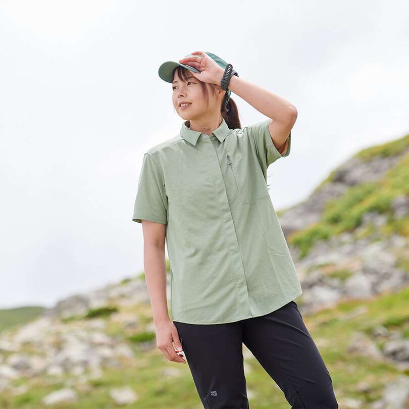 Women's Ramie Spin Knit Shirt Short Sleeve
