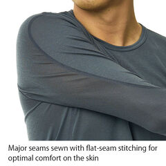 Men's Neoleaf Inner Long Sleeve,DARK GRAY, small image number 3