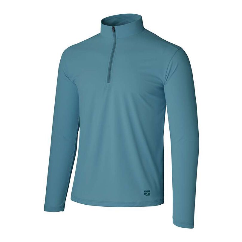 Men's Drought Shade Zip Neck,TURQUOISE GREEN, medium image number 0