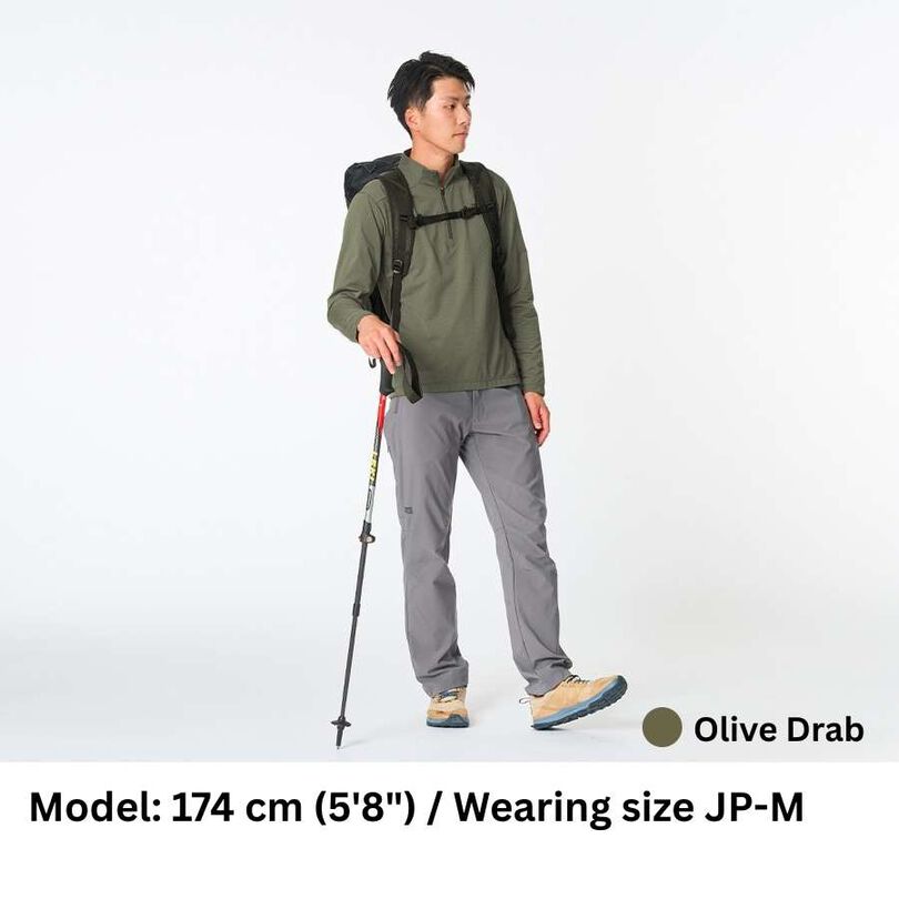 Men's Drought Quad Zip T Long Sleeve,OLIVE DRAB, medium