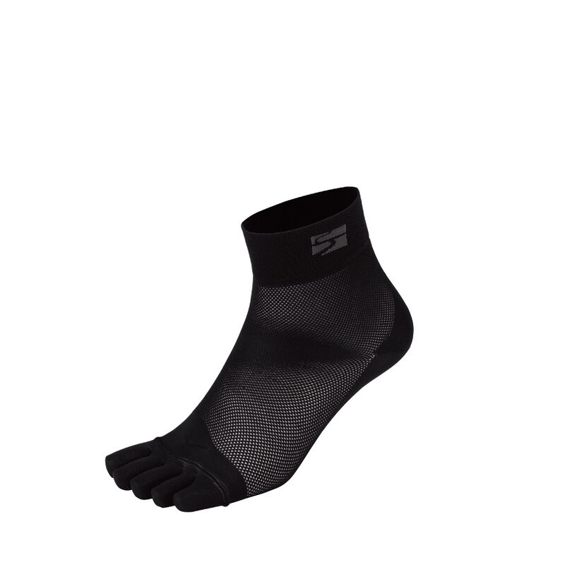 Elemental Layer 5 Finger Liner Socks Crew BLCK L,BLACK, medium image number 0