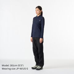 Women's Drought Thermo Zip Neck,DEEP NAVY, small image number 2