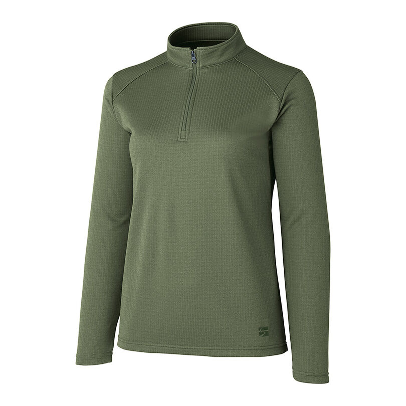 Women's Drought Largo Zip Neck,GREEN HEATHER, medium image number 0
