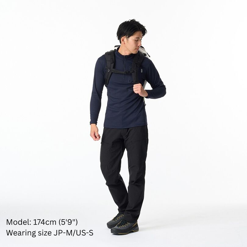 Men's Drought Thermo Zip Neck,DEEP NAVY, medium image number 9