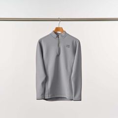 Women's FLOODRUSH Zip Neck,LIGHT GRAY, small image number 1