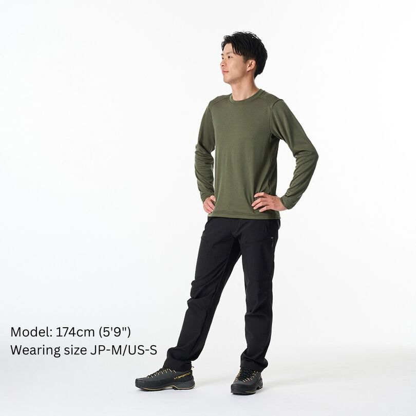Men's Drought Largo Long Sleeve,CHARCOAL HEATHER, medium image number 15